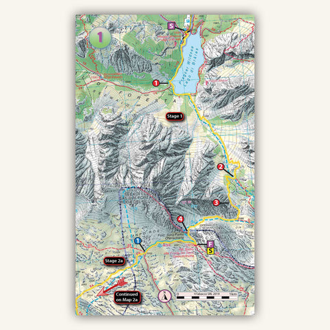 Real Tabacco 1:25,000 map in Knife Edge Outdoors Guidebook to Italys Dolomites AV1 trek