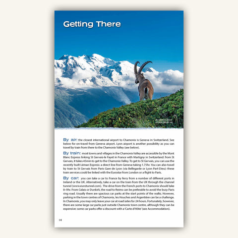 Travel info in Knife Edge Outdoors Hiking Chamonix guidebook