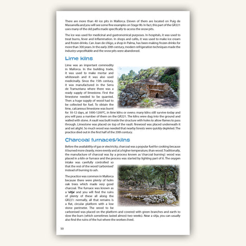 Historical info in Knife Edge outdoors guidebook to the Mallorca GR221 trek