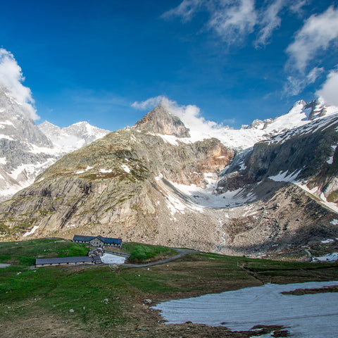 Snow at Rifugio Elena on the Tour du Mont Blanc