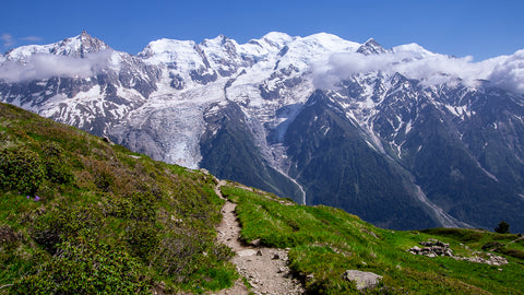 le Grand Balcon near le Brevent on the Tour du Mont Blanc above Chamonix