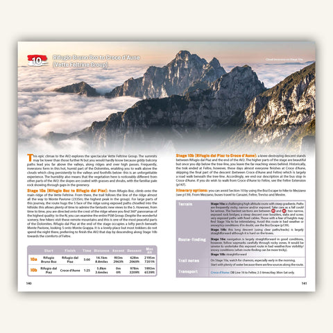 Trekking Dolomites Alta Via 2 Inside Pages Knife Edge