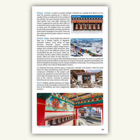 Religious symbols in Knife edge outdoors guidebook to everest trekking