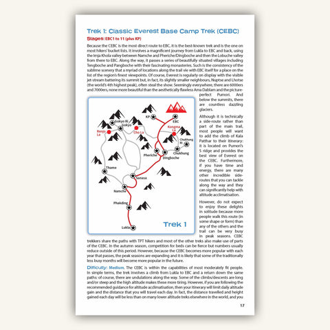 Classic everest base camp trek in Knife edge outdoors guidebook to everest trekking