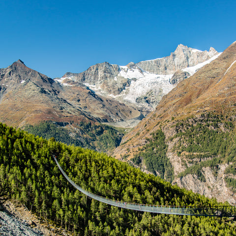 Charles Kuonen suspension beridge ear Randa on the Walker's Haute Route