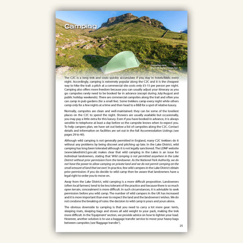 Camping info in Knife Edge Outdoors Guidebook to Englands Coast to Coast Path