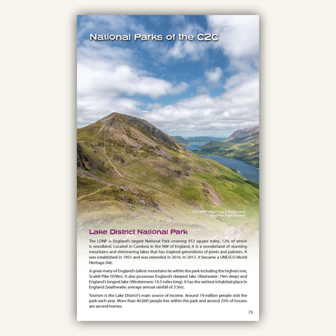 National parks info in Knife Edge Outdoors Guidebook to Englands Coast to Coast Path