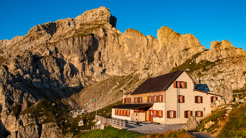 Rifugio Coldai on the Dolomites AV1