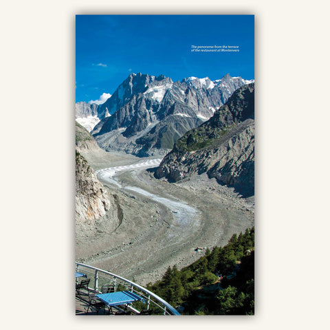 Image of the Mer de Glace in Knife Edge Outdoors Hiking Chamonix guidebook