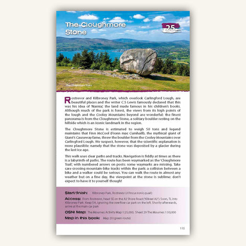 The Cloughmore Stone hike in Knife Edge Outdoor Hiking Northern Ireland Guidebook