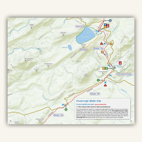 Bespoke Maps in Knife edge outdoors iceland laugavegur trail guidebook