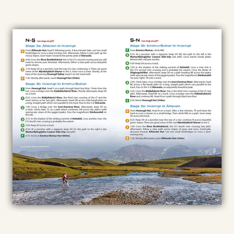 Route Description in Knife edge outdoors iceland laugavegur trail guidebook