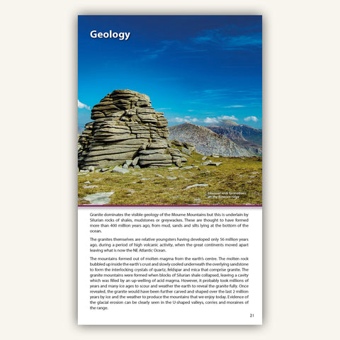 Info on Geology in Knife Edge Outdoors Mourne Mountains guidebook