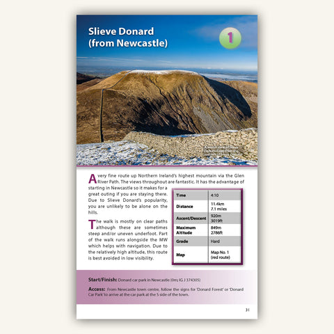 Slieve Donard Hike in Knife Edge Outdoors Mourne Mountains guidebook