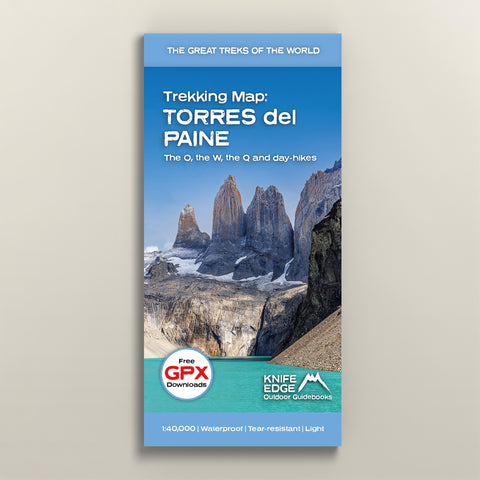 Carte de randonnée du Torres del Paine : le O, le W, le Q et les randonnées à la journée