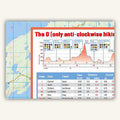 Elevation route profile from the Torres del Paine Map by Knife Edge Outdoor Limited