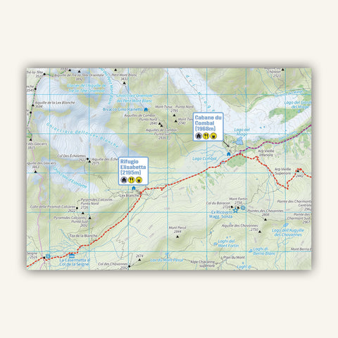 Tour Mont Blanc Trekking map knife edge outdoor