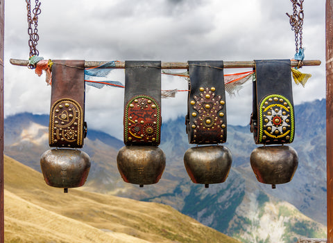 Cow bells at Rifugio Champillon on the Tour des Combins