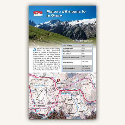 Section intro in Knife Edge Outdoors guidebook to the Tour of the Ecrins GR54