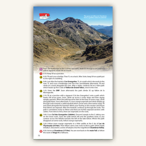 Route description in Knife Edge Outdoors guidebook to the Tour of the Ecrins GR54