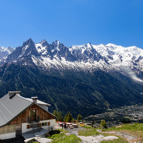 Refuge la Flegere above Chamonix on the Tour du Mont Blanc