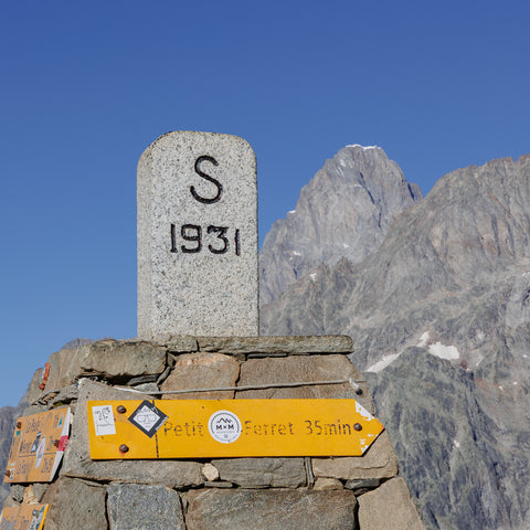 Cairn at Col de la Seigne on the Tour du Mont Blanc