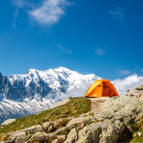 Camping near Lac des Cheserys on the Tour du Mont Blanc