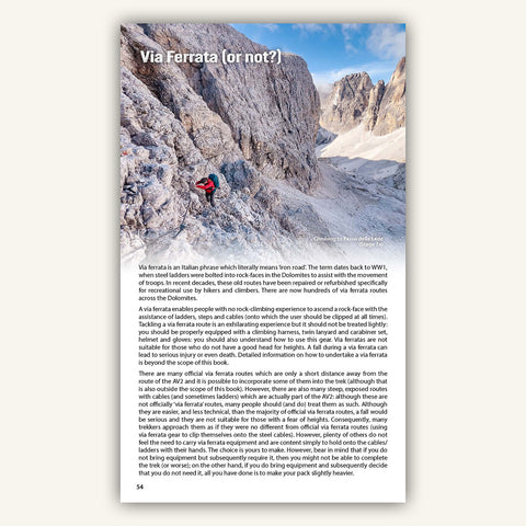 Trekking Dolomites Alta Via 2 Inside Pages Knife Edge