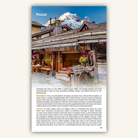 Knife Edge Trekking Tour du Mont Blanc Handbook Inside Page