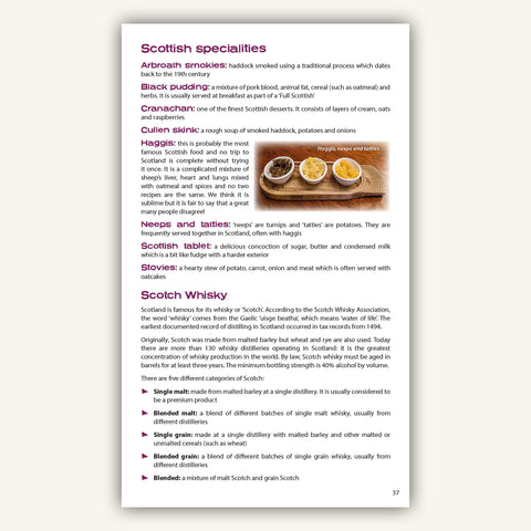 Info on food in Knife Edge Outdoors guidebook to Scotland West Highland Way